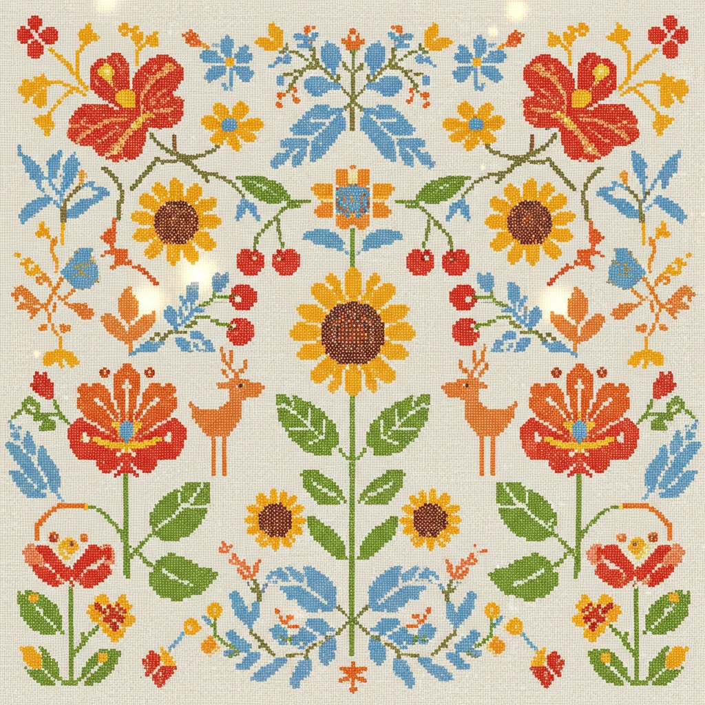 Folk art created on Craiyon