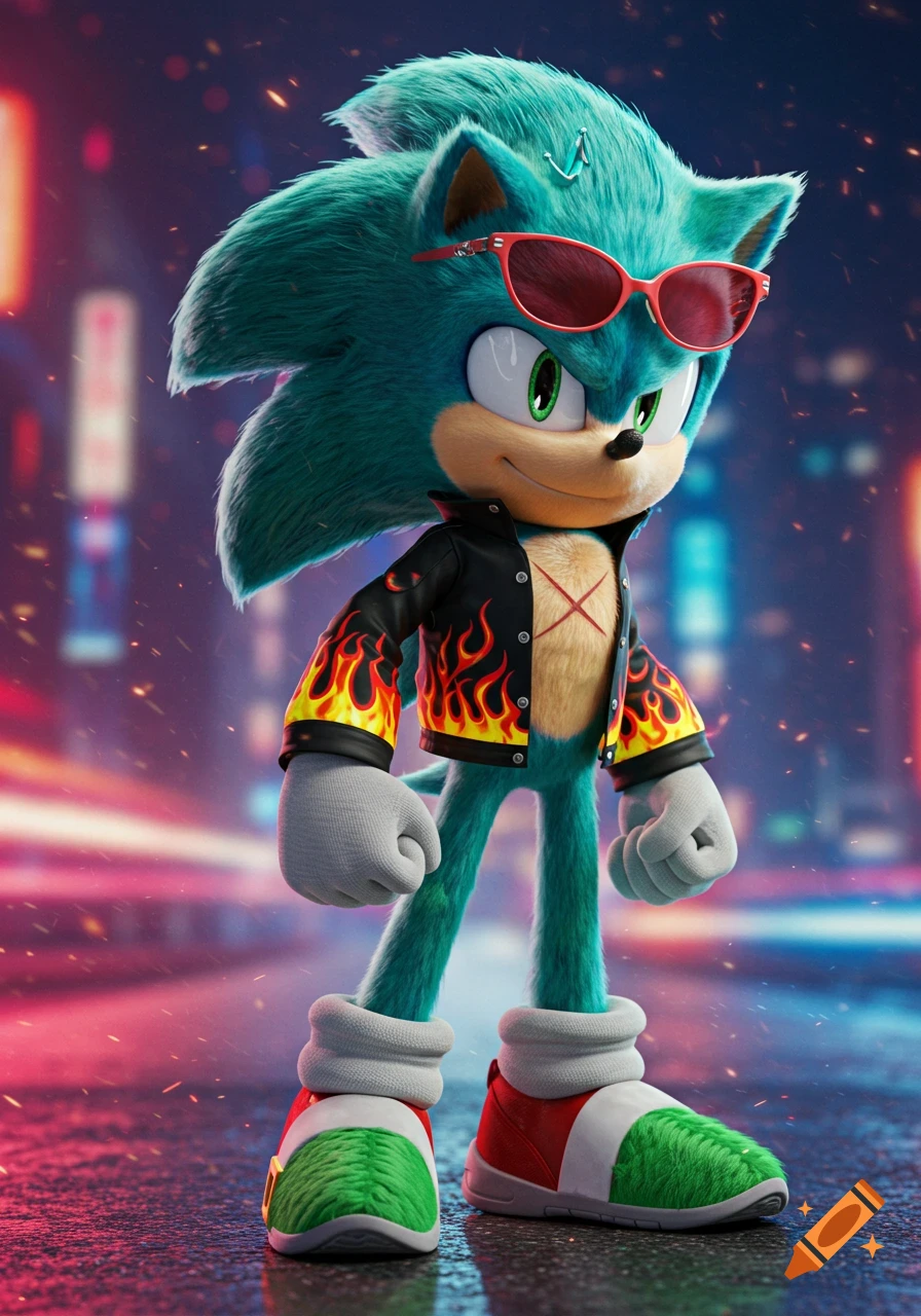sonic the hedgehog　leather jacket Black Sonic Shadow The Hedgehog Cosplay Costume Jacket