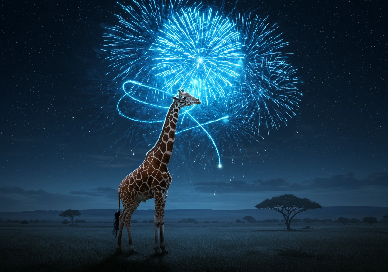 Night landscape created on Craiyon