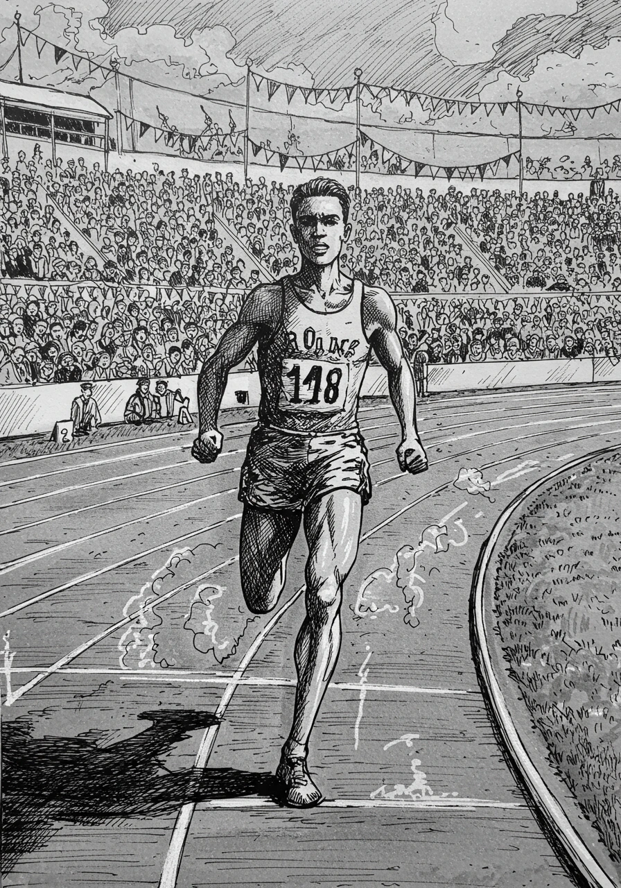 Track and field created on Craiyon