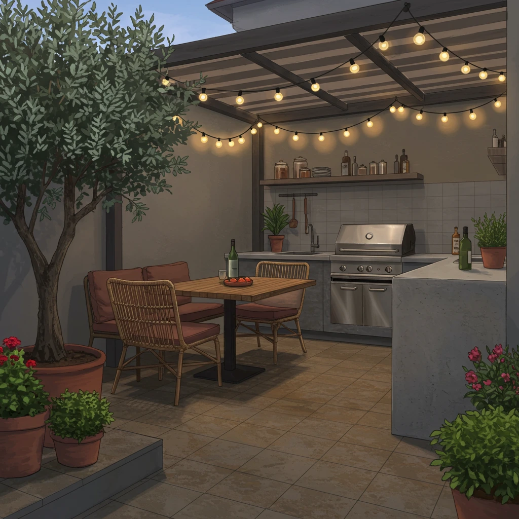 Patio created on Craiyon