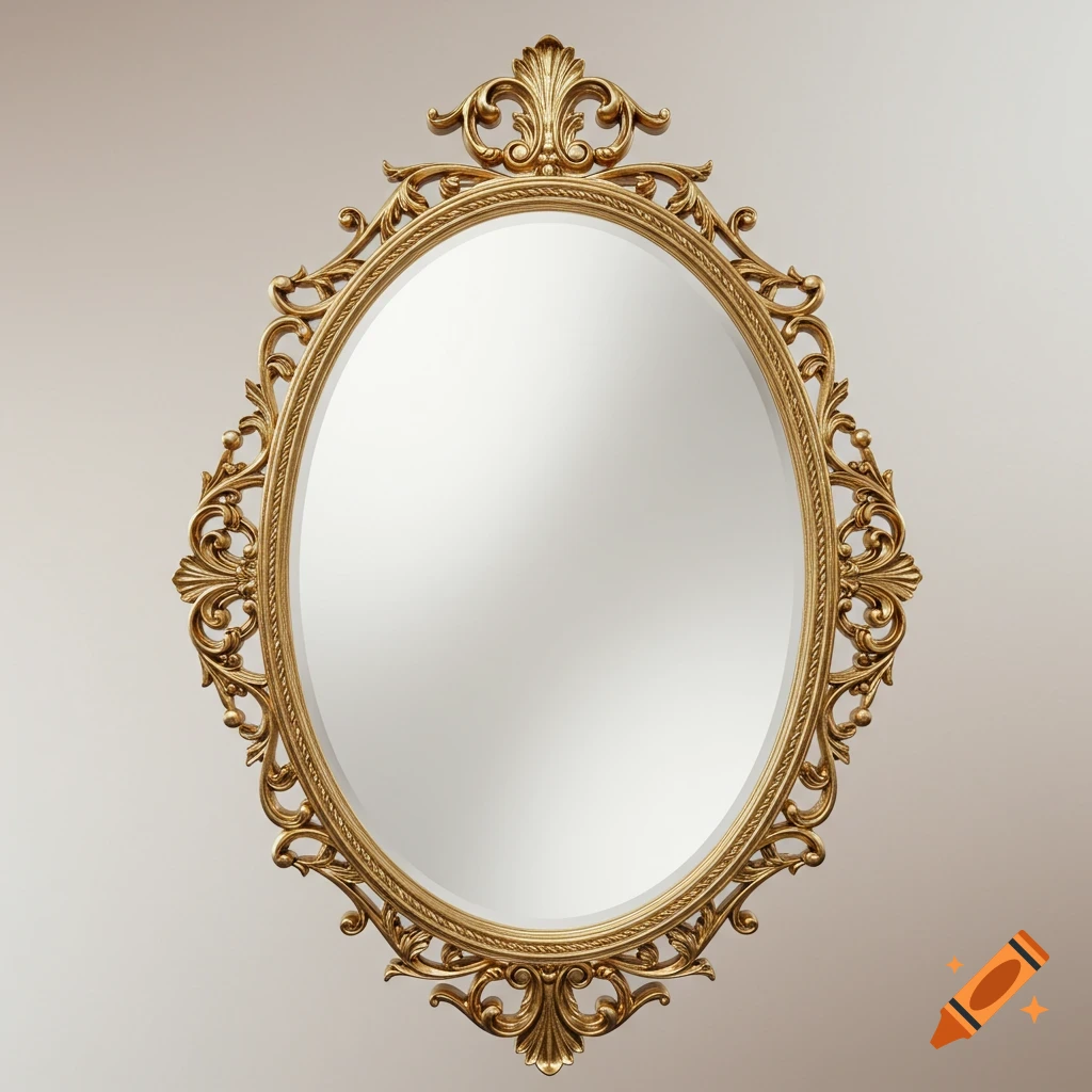 Fancy Vintage Wall Mirror created on Craiyon, image size:1024x1024