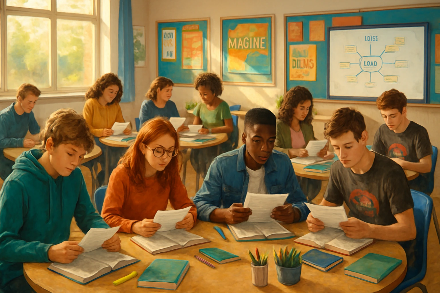 Classroom created on Craiyon