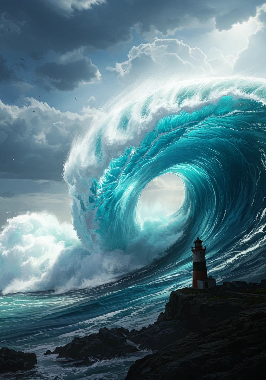 Waves created on Craiyon