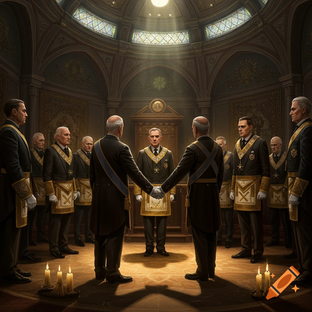 Masonic background created on Craiyon