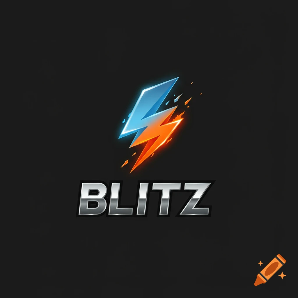 A logo with a blue and orange stylized lightning bolt above the metallic silver word 'BLITZ' on a black background.