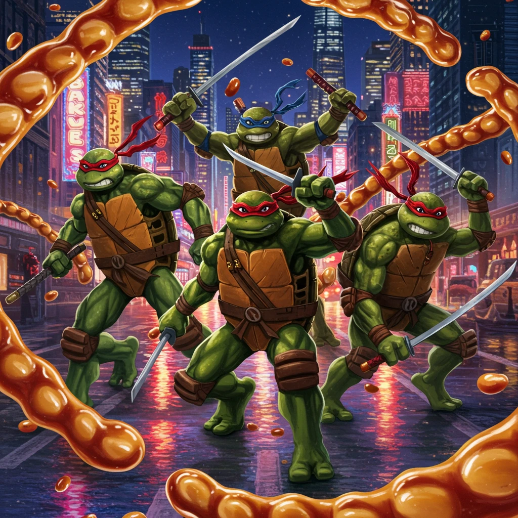 Teenage mutant ninja turtles created on Craiyon