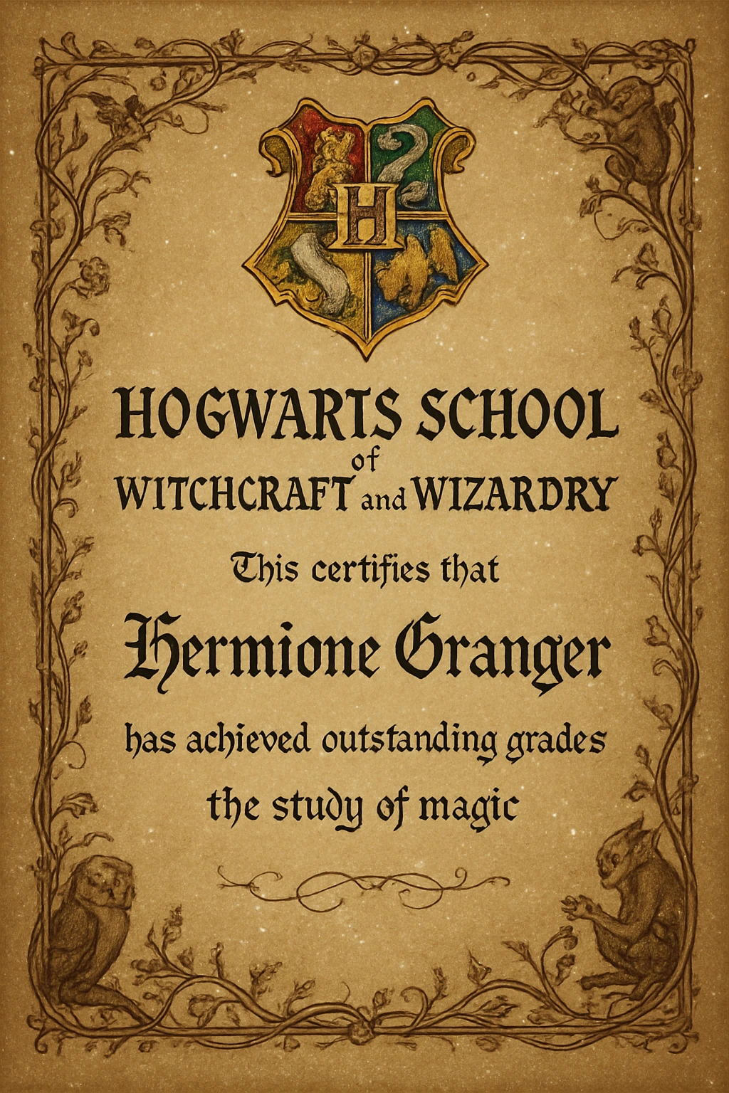 Harry potter created on Craiyon