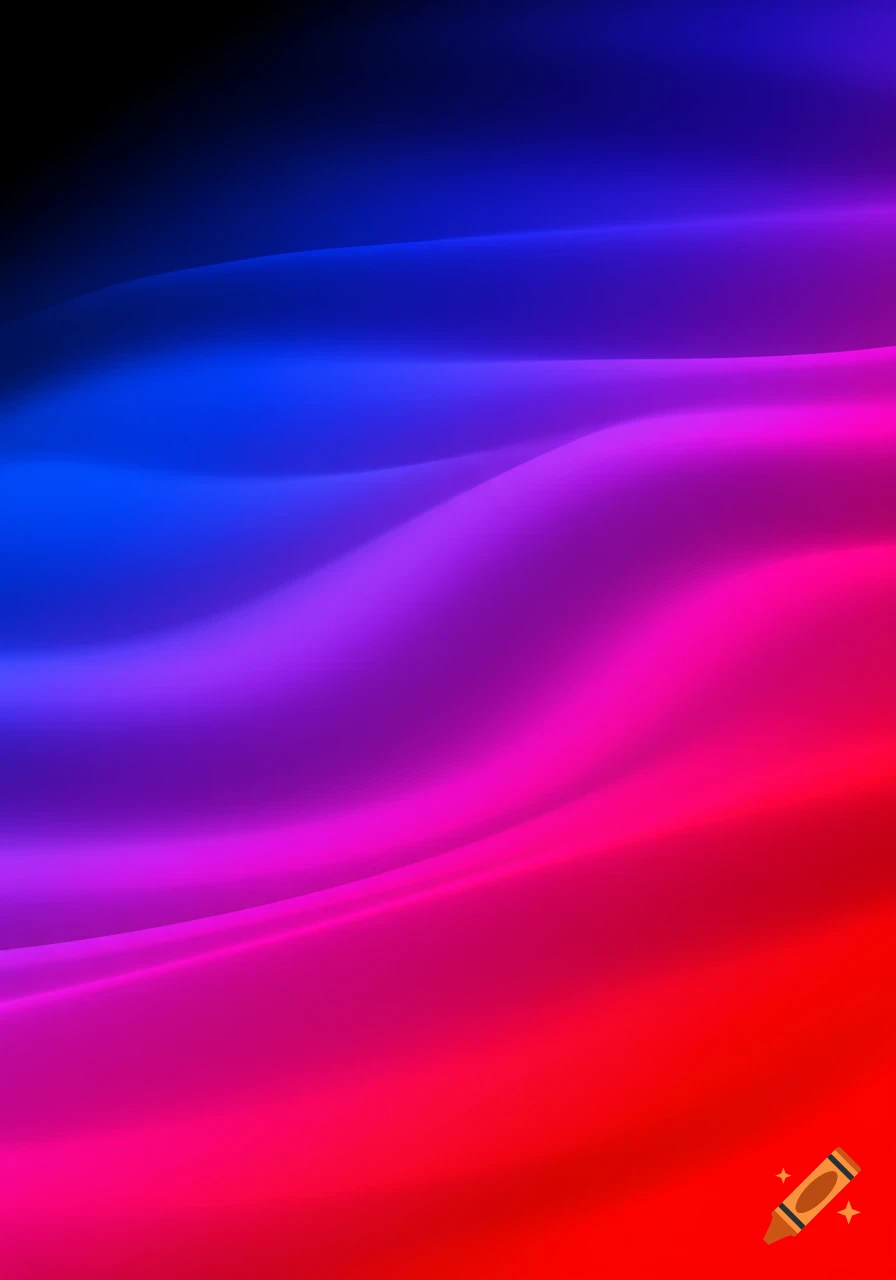 Abstract background with smooth, wavy gradients transitioning from black to blue, purple, pink, and red.