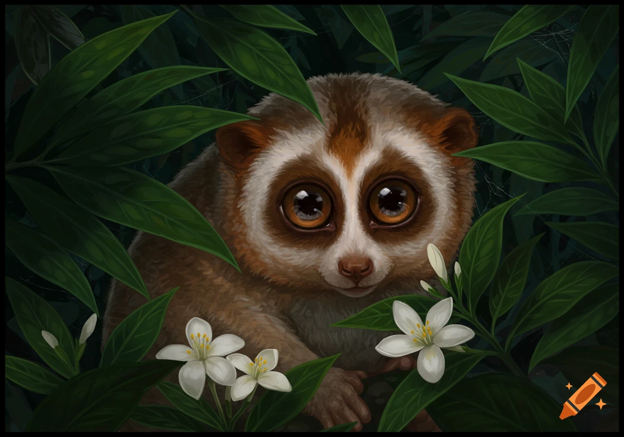 Bengal slow loris or Nycticebus bengalensis or Northern slow loris or Lori  bengalensis or N. tenasserimensis or N. tardigradus Stock Vector Image \u0026  Art - Alamy, image size:1280x896