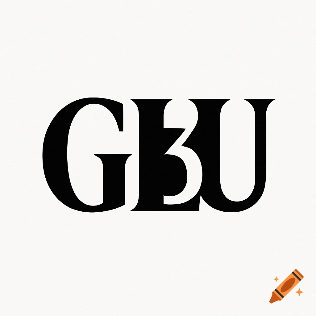 Black GLU logo with a number 3 formed in the negative space between L and U on a white background.
