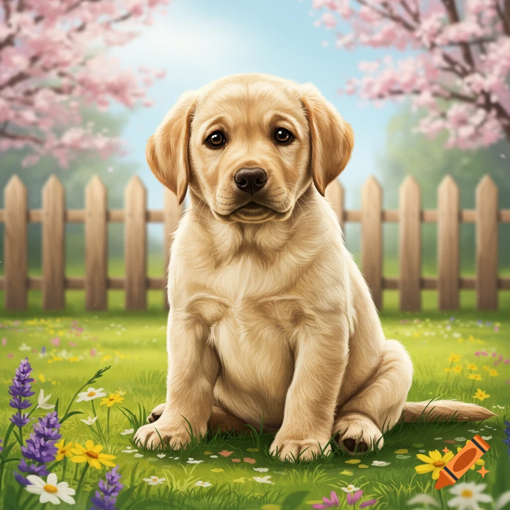 Cachorro de raça mista entre labrador e perdigueiro, branco com manchas  pretas on Craiyon, image size:1024x1024