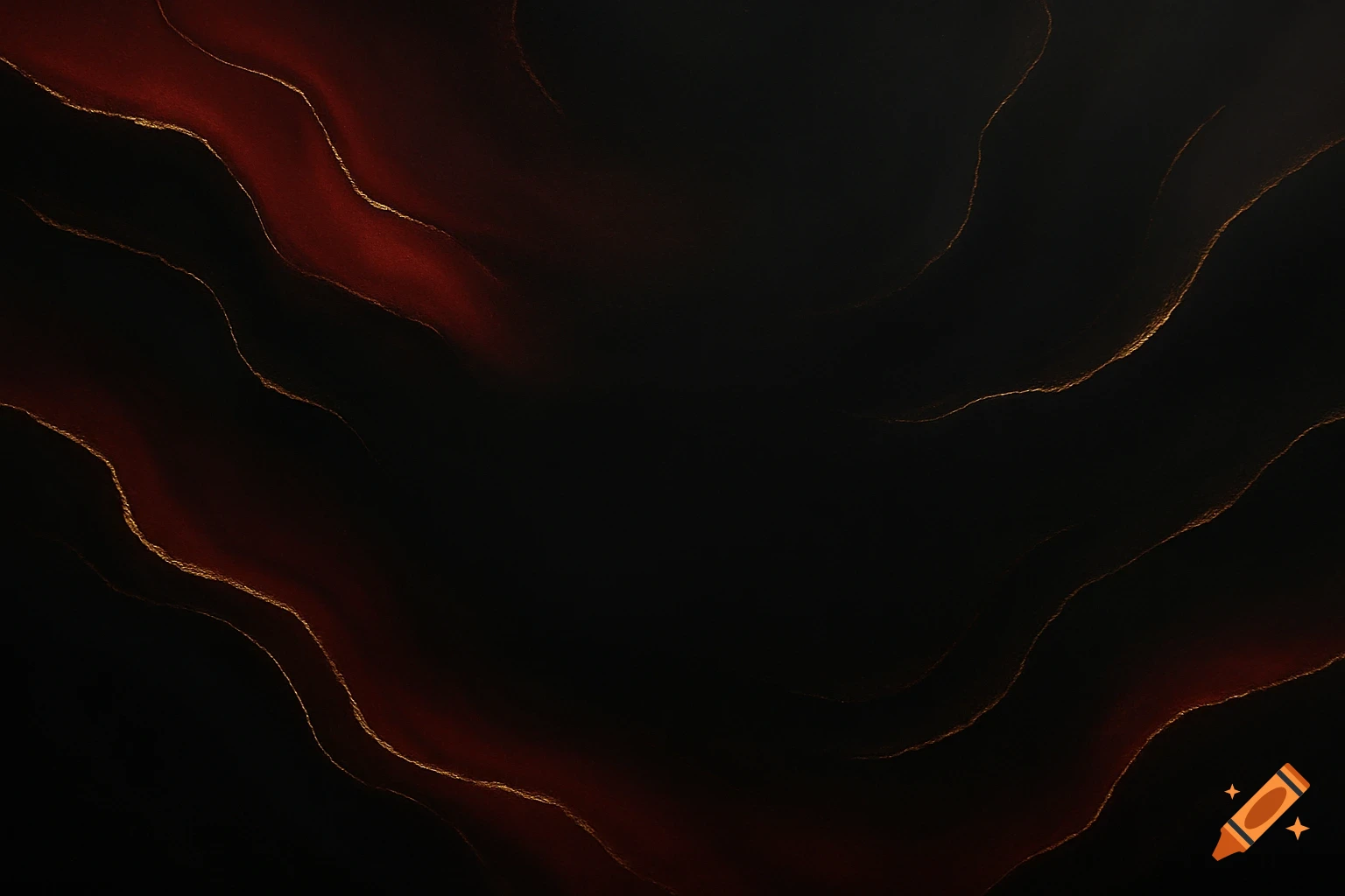 Abstract background with dark red and black flowing shapes divided by wavy golden lines, giving a polished, luxurious feel.