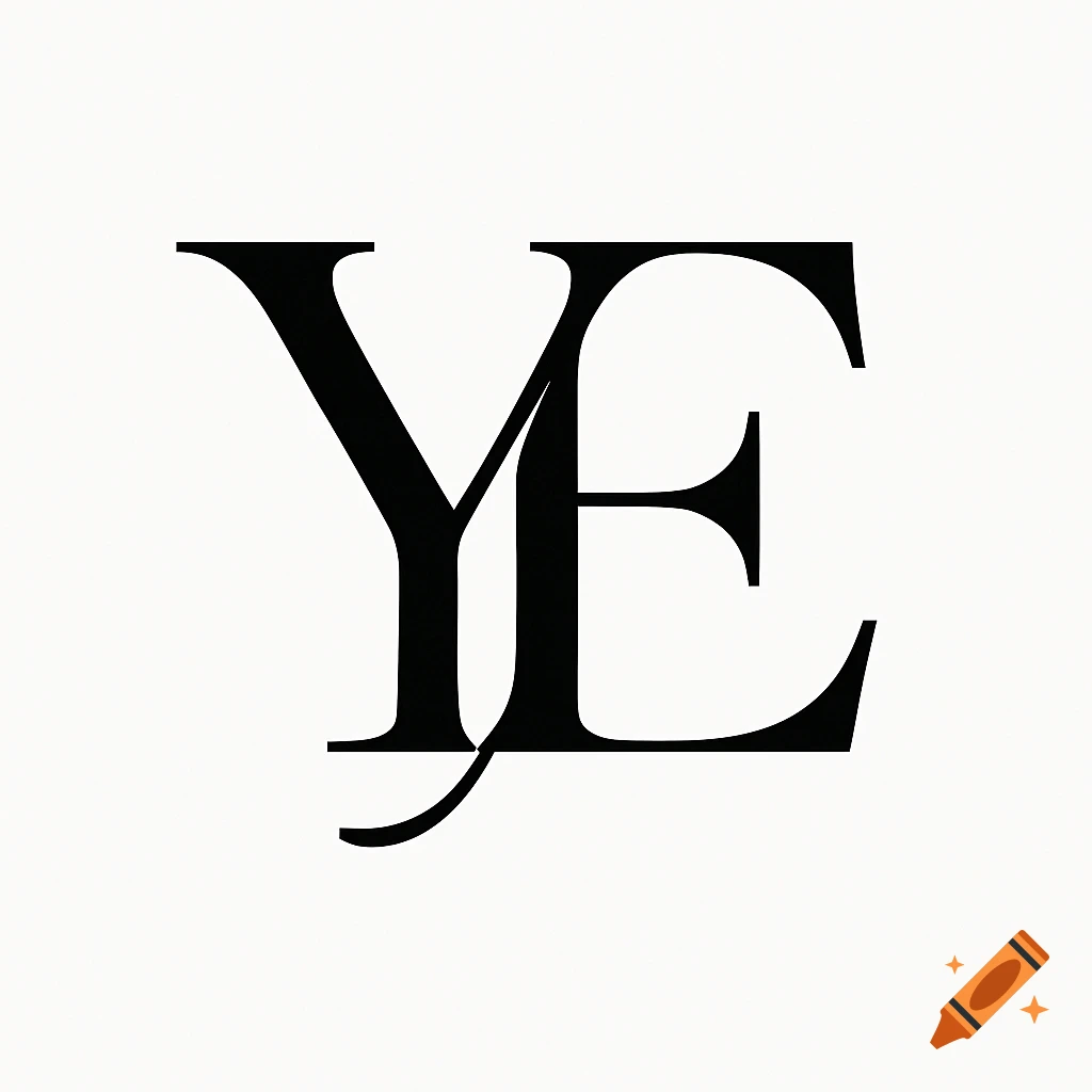 Elegant black logo featuring intertwined letters Y and E on a white background.