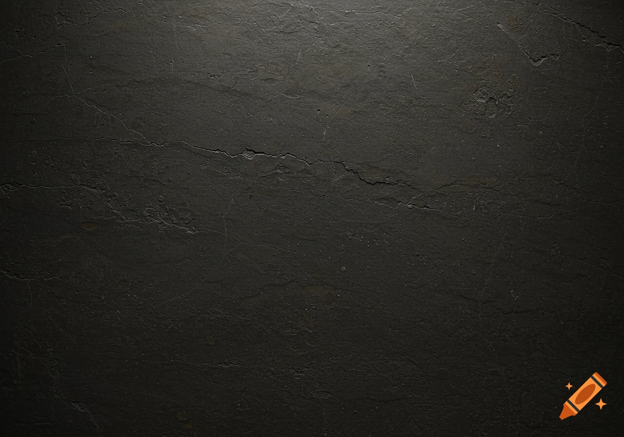 A close-up of a dark, cracked concrete surface with subtle texture and varying shades of gray.