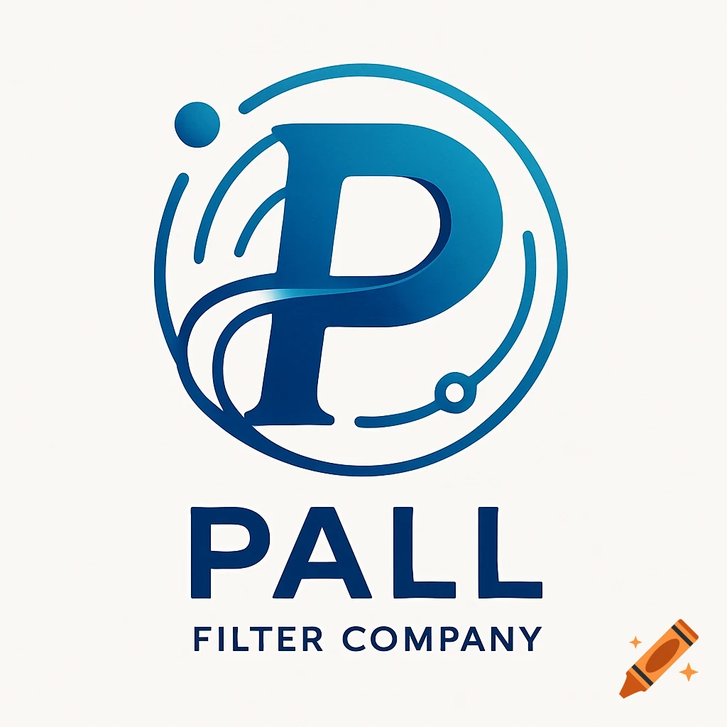 Blue corporate logo with a stylized 'P' inside a circular design, above the text 'PALL FILTER COMPANY'.