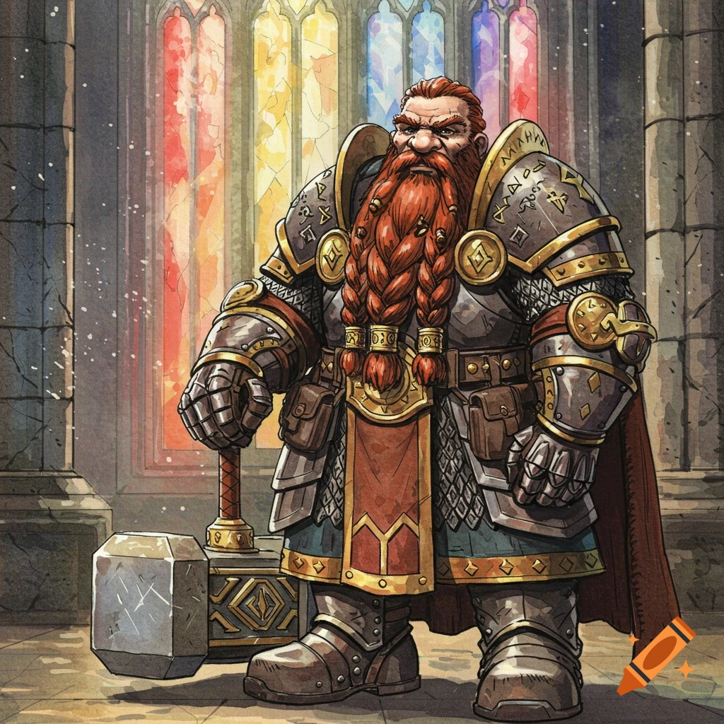 Dwarf Warrior created on Craiyon, image size:1024x1024