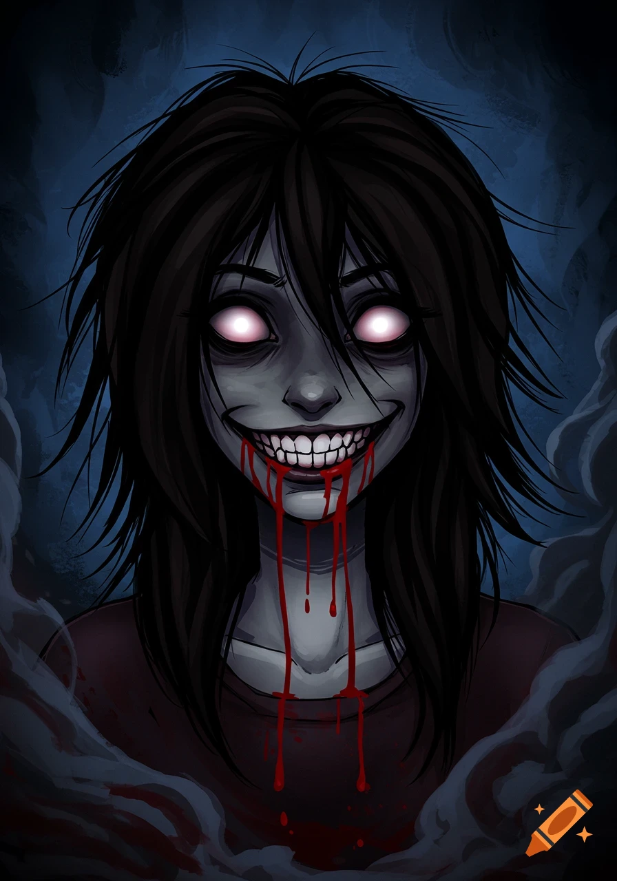 Jeff the Killer Manga created on Craiyon, image size:896x1280