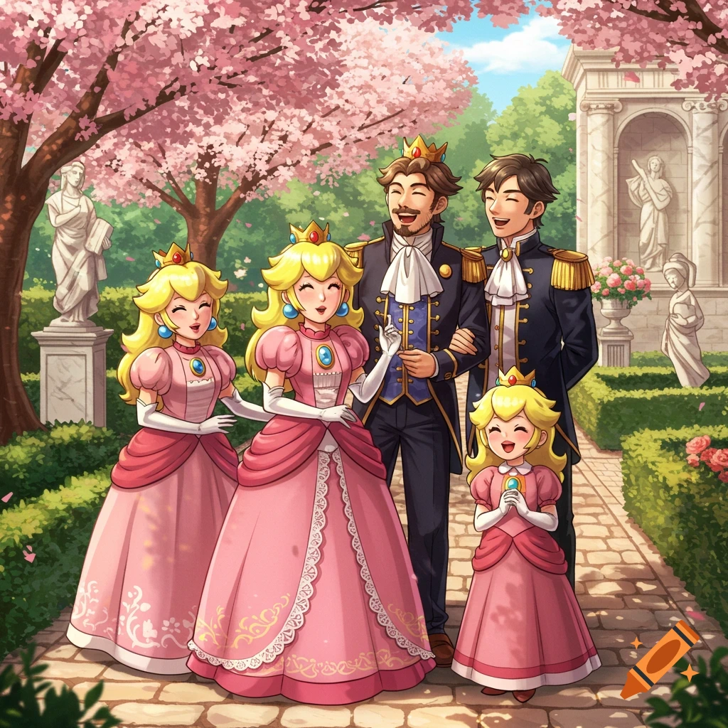 Mario and Peach Wedding created on Craiyon