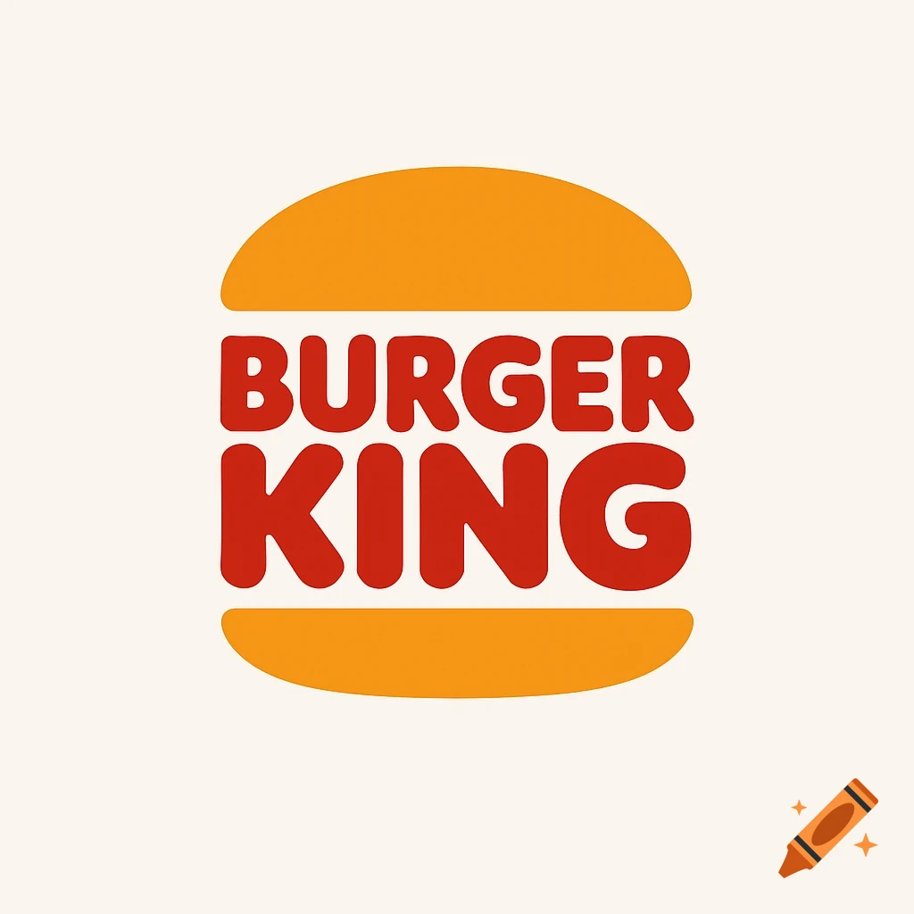 The new Burger King logo, featuring red text "BURGER KING" between two orange bun halves on a light background.