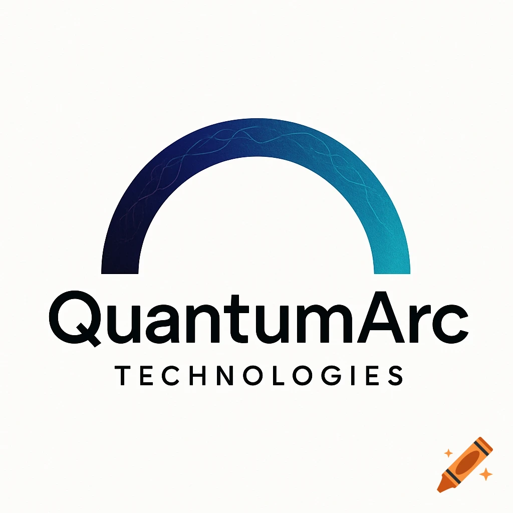 Logo for QuantumArc Technologies featuring a blue gradient arc design.