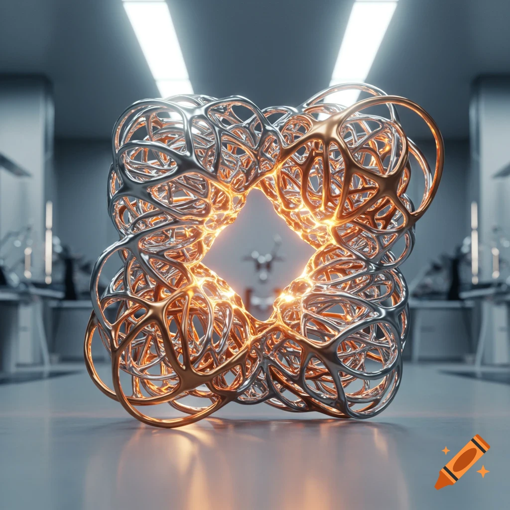 Creative Christmas tree made of white spiral bound ducting hose on Craiyon, image size:1024x1024