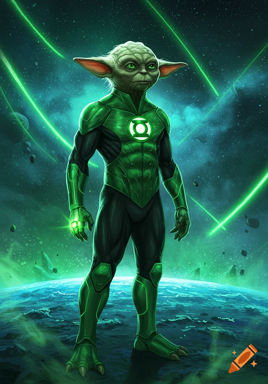 Baby yoda dressed as dora the explorer on Craiyon