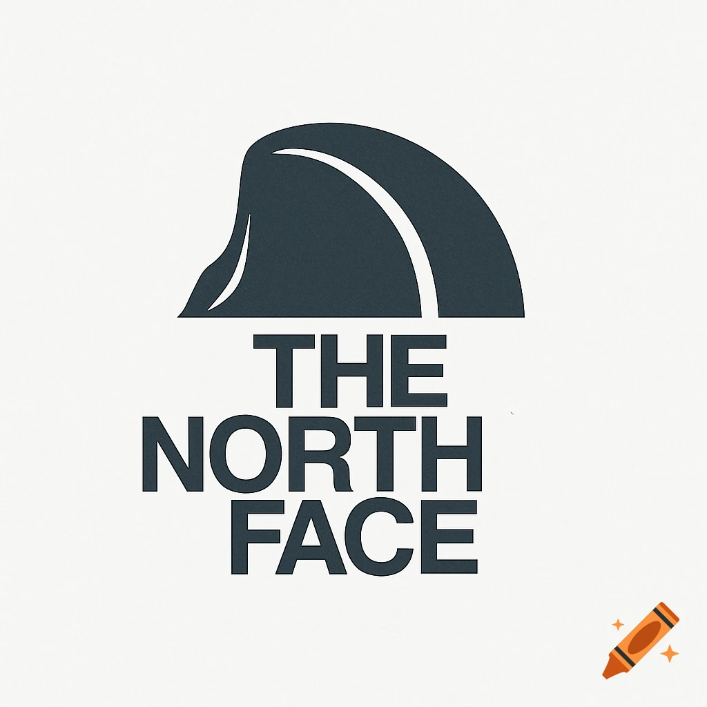 The North Face logo with a dark grey stylized mountain symbol above the brand name on an off-white background.