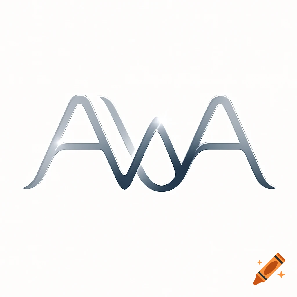 Stylized metallic AWA logo on a white background.