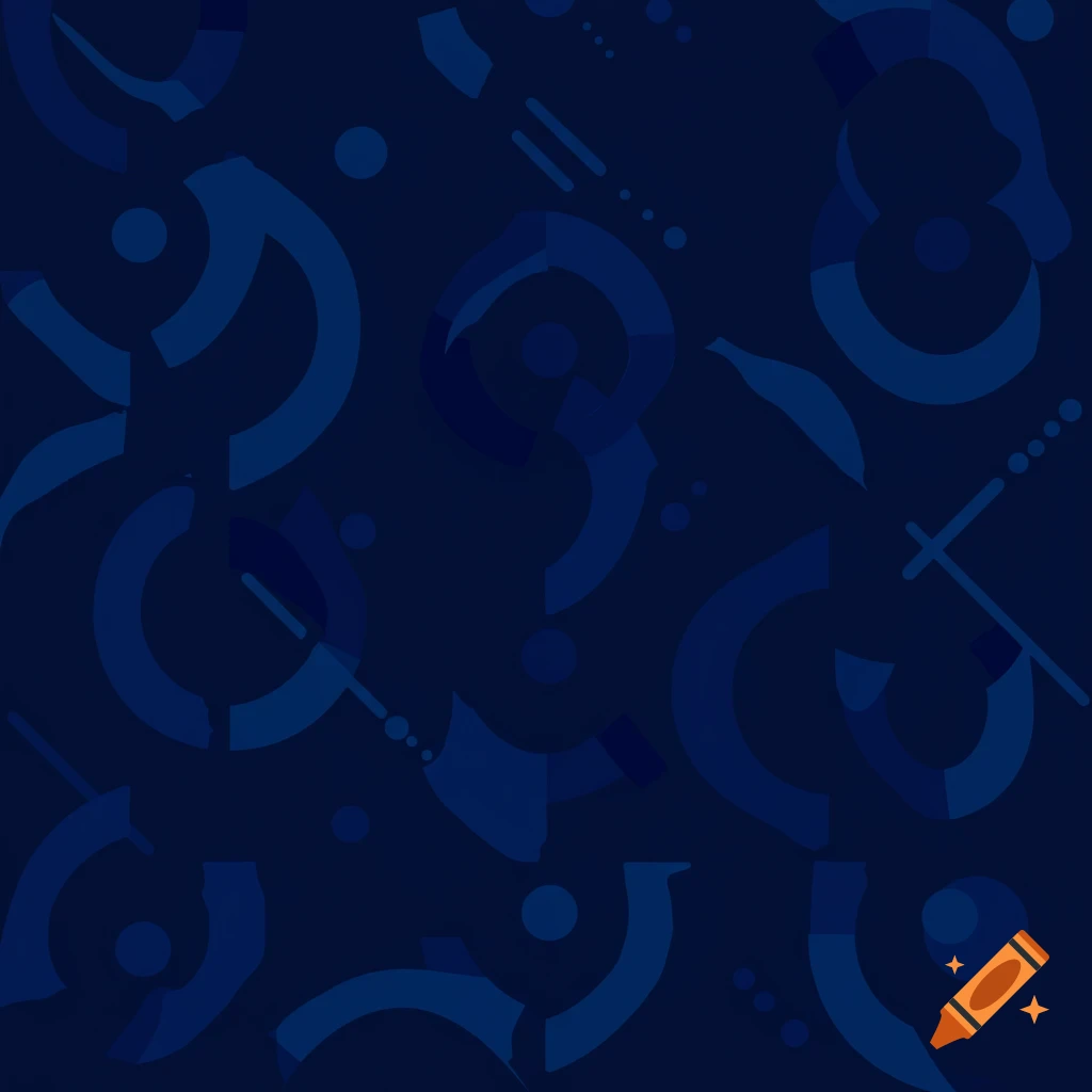 A minimalistic, modern seamless pattern of geometric shapes inspired by a basketball court, in shades of navy blue.