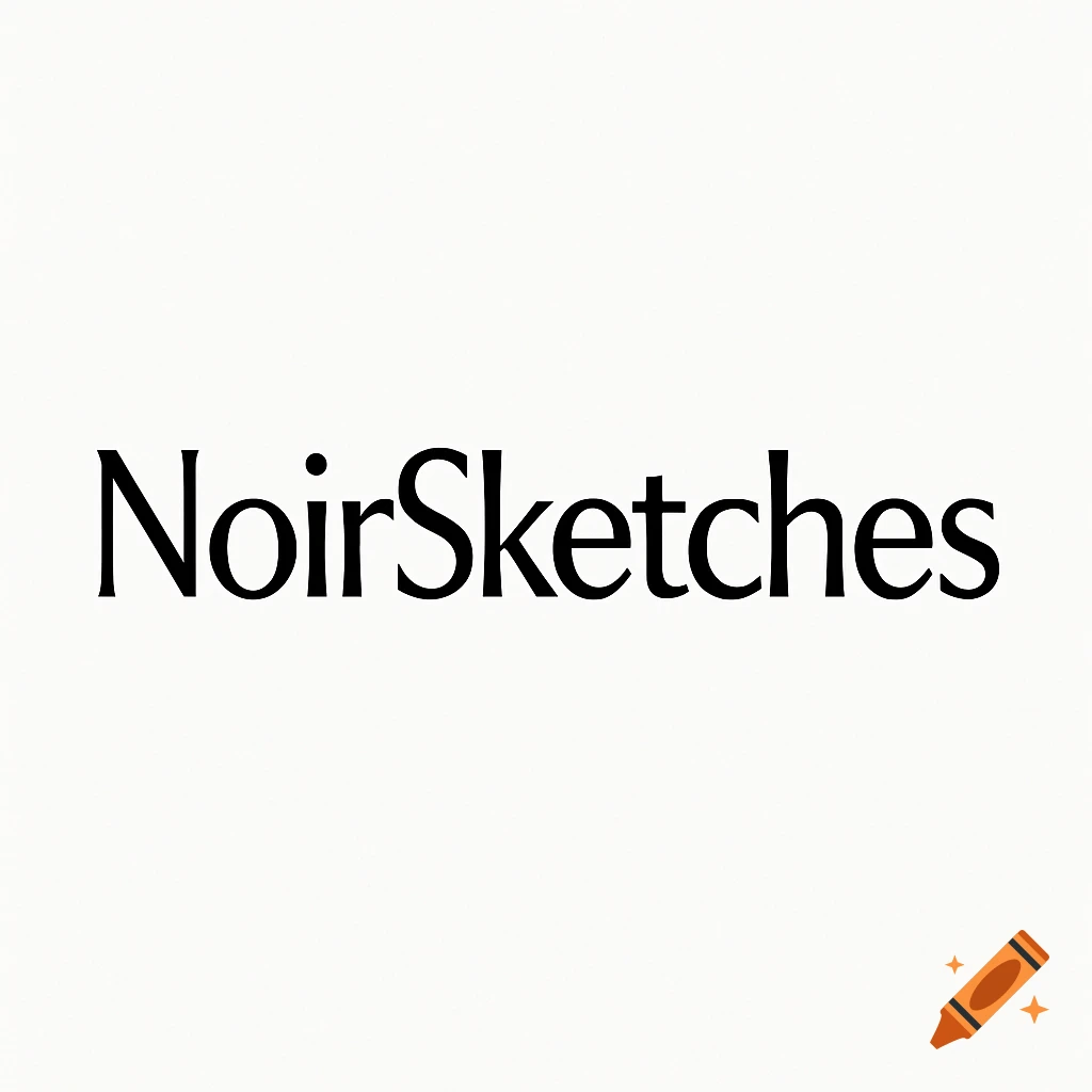 Black text 'NoirSketches' in a serif font on a white background, forming a simple logo.