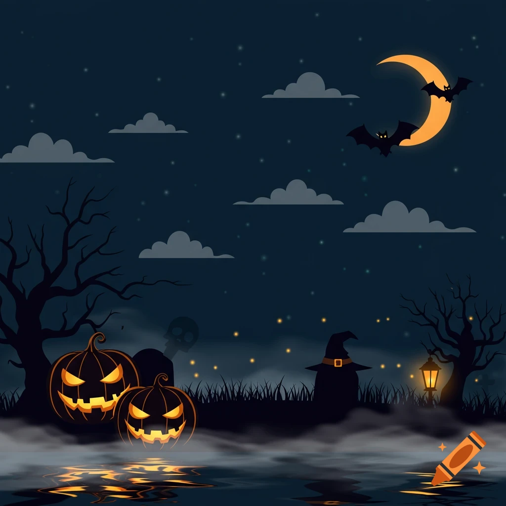 Eerie Halloween Sky created on Craiyon, image size:1024x1024