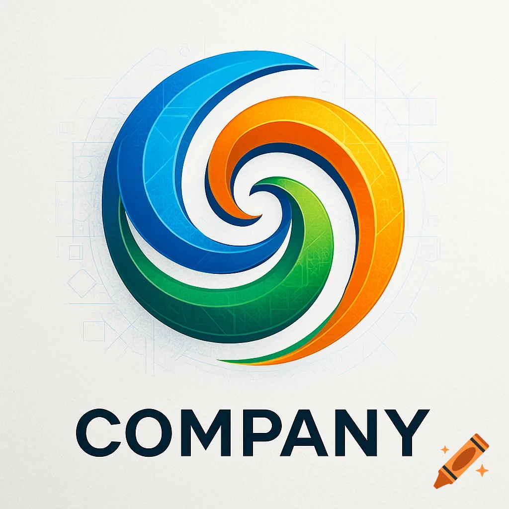 Colorful abstract swirl logo with blue, green, and orange elements, with the word 'COMPANY' below it on a white background.