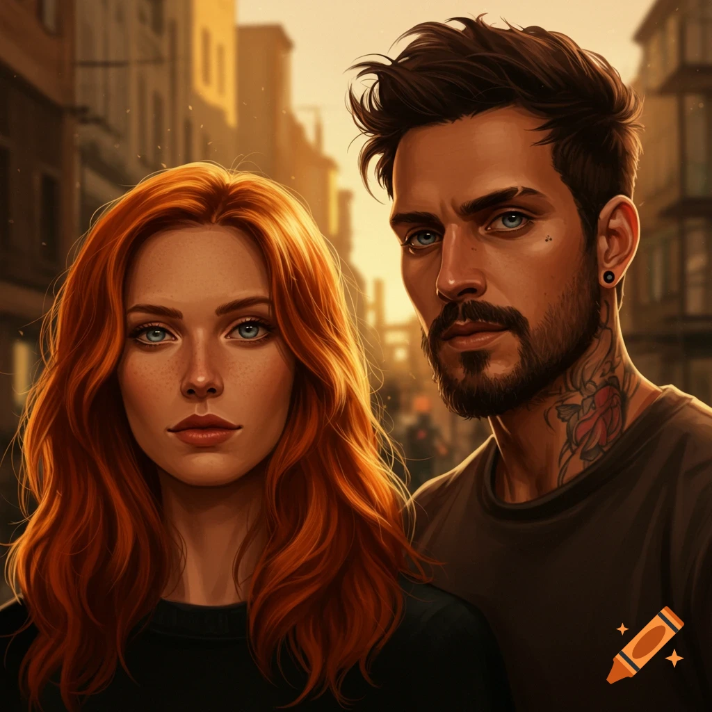 Phoebe Tonkin and Casey Deidrick on Craiyon, image size:1024x1024