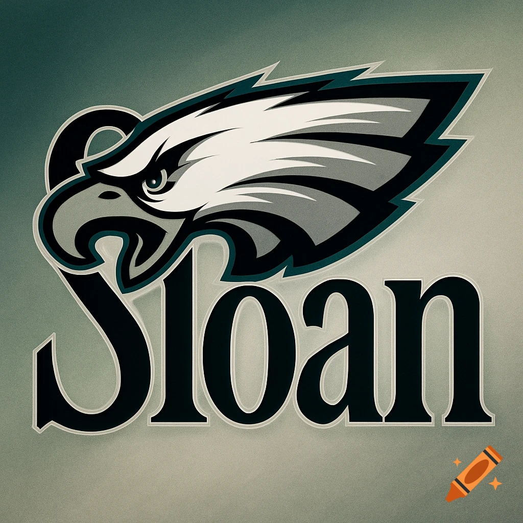A stylized logo featuring an eagle's head in the style of the Philadelphia Eagles logo, with the name 'Sloan' underneath.
