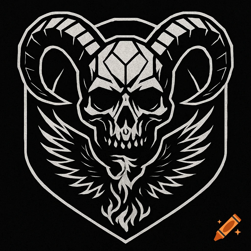 Gang Logo With Eagle and Skeleton created on Craiyon, image size:1024x1024