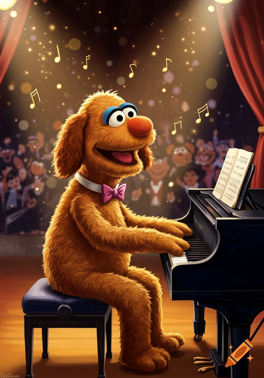 Kermit the Frog wearing a white fur coat and hat and holding a diamond  cane. on Craiyon, image size:896x1280