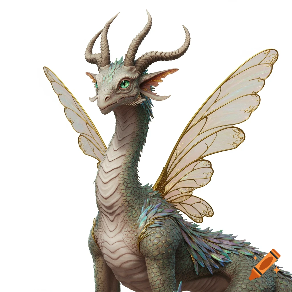 Opal Dragon created on Craiyon