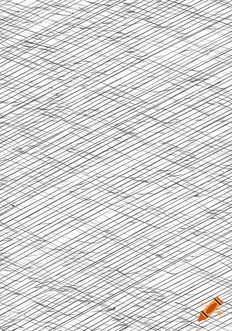 White background covered with a dense pattern of thin black diagonal lines crisscrossing.