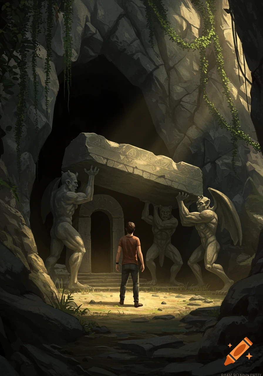 Adventure Game Concept Art created on Craiyon, image size:896x1280