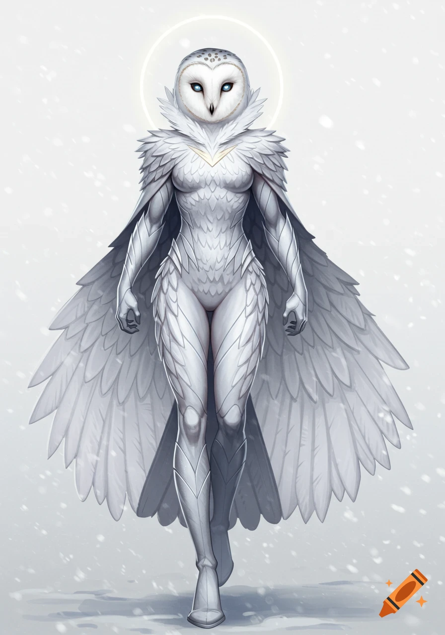 Asian Woman in an Owl Costume created on Craiyon, image size:896x1280