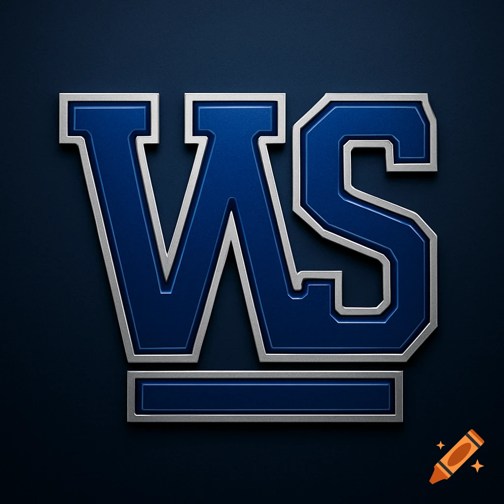 Stylized blue and silver 3D logo with the letters 'WS' on a dark blue background.