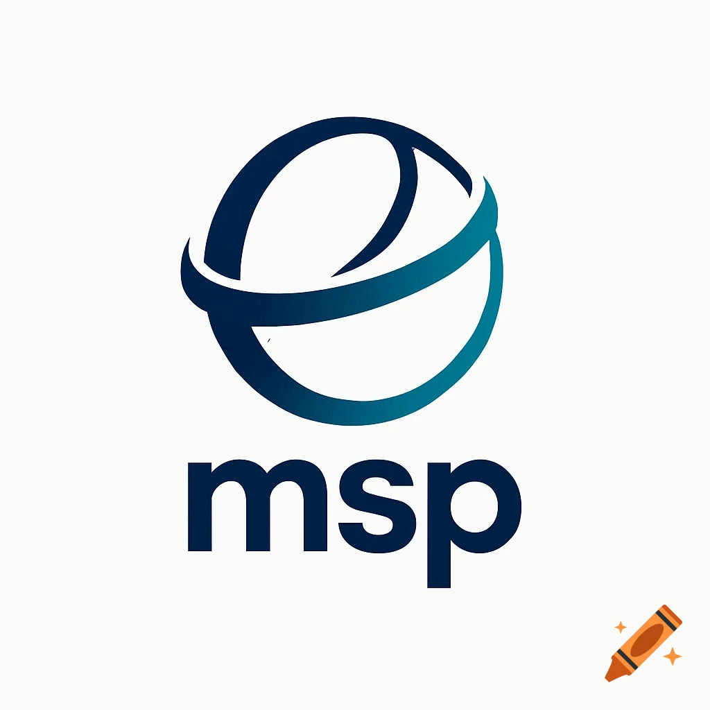A blue and teal abstract globe-like logo with the text 'msp' below it on a white background.