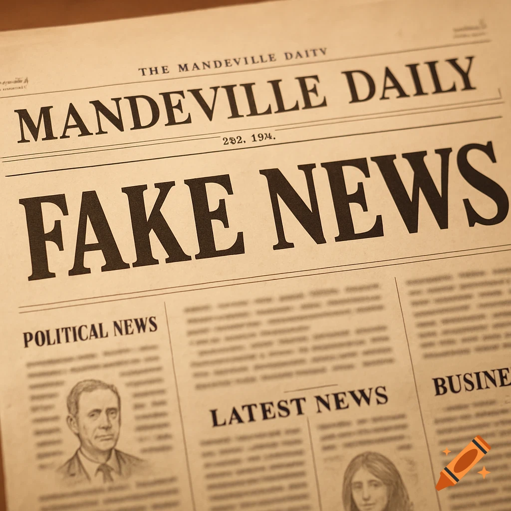 Close-up of a vintage newspaper with 'FAKE NEWS' as the prominent headline.