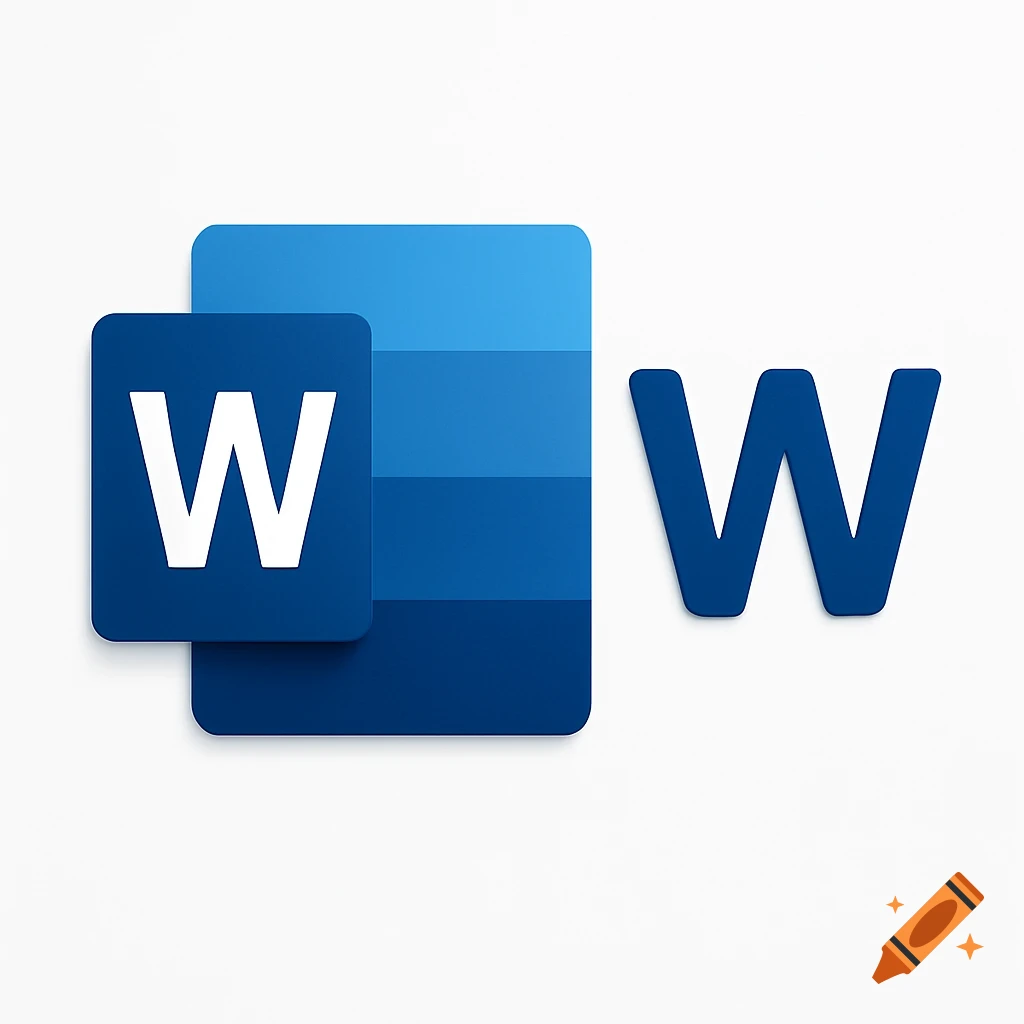 A stylized blue and white 'W' logo, resembling the Microsoft Word icon, on a white background.
