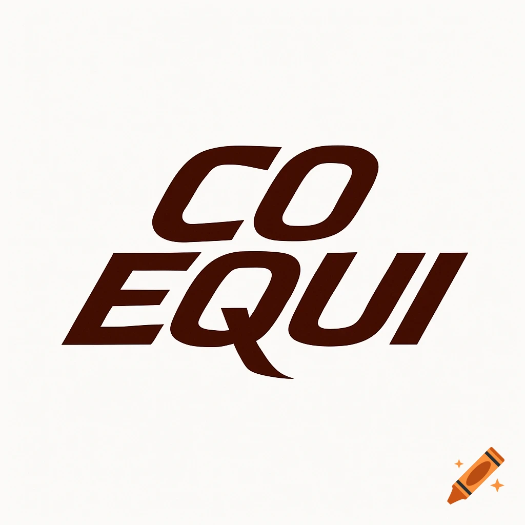 Brown italicized 'CO EQUI' logo on a white background, designed for a company profile photo.