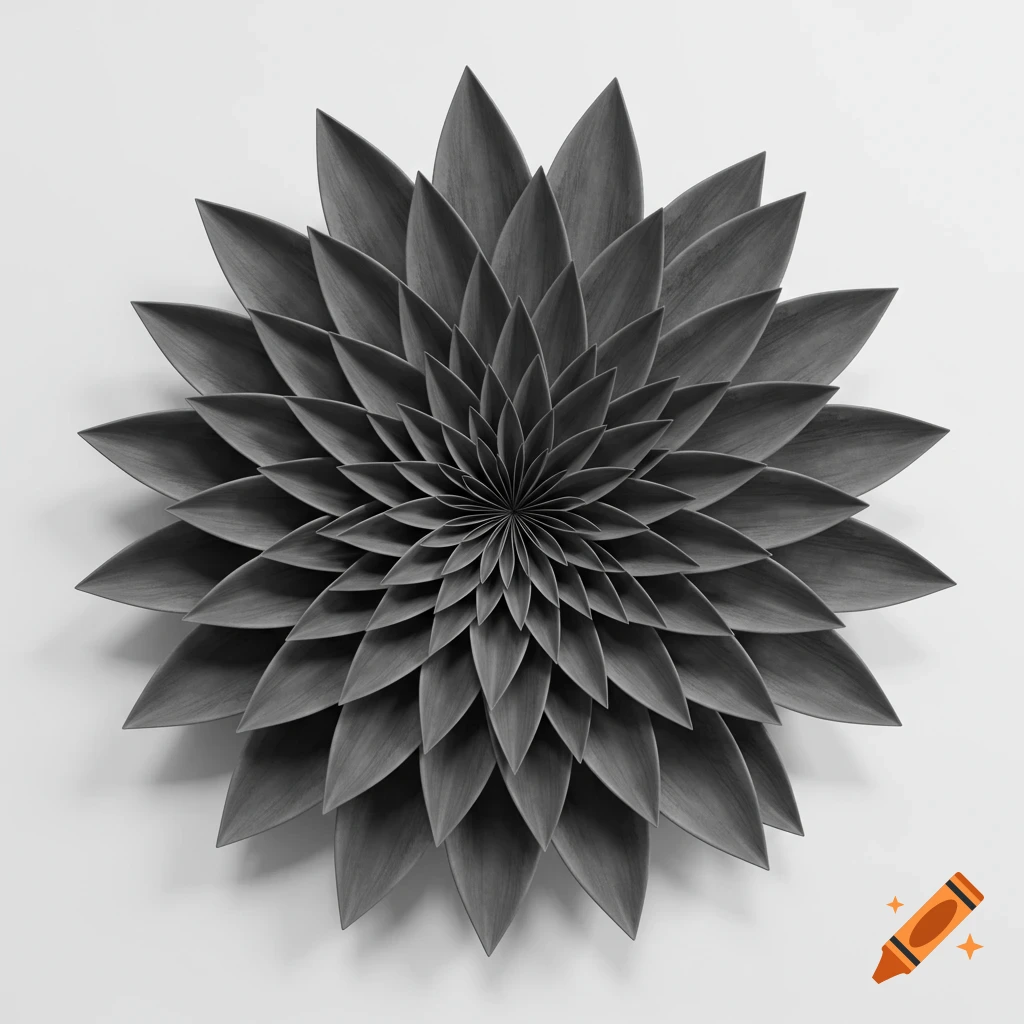 Paper Kinetic Geometric Sculptures created on Craiyon, image size:1024x1024