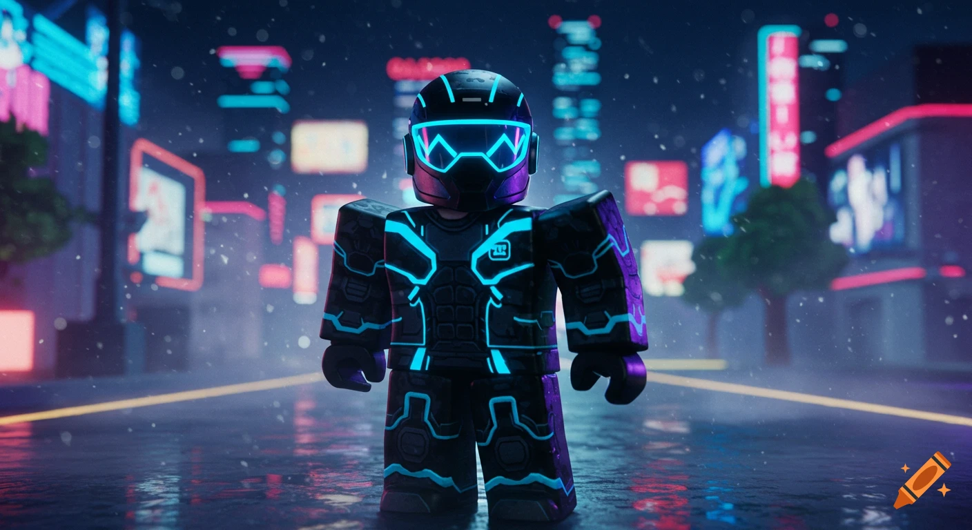 Cool Roblox Pro Avatar with Neon Glow