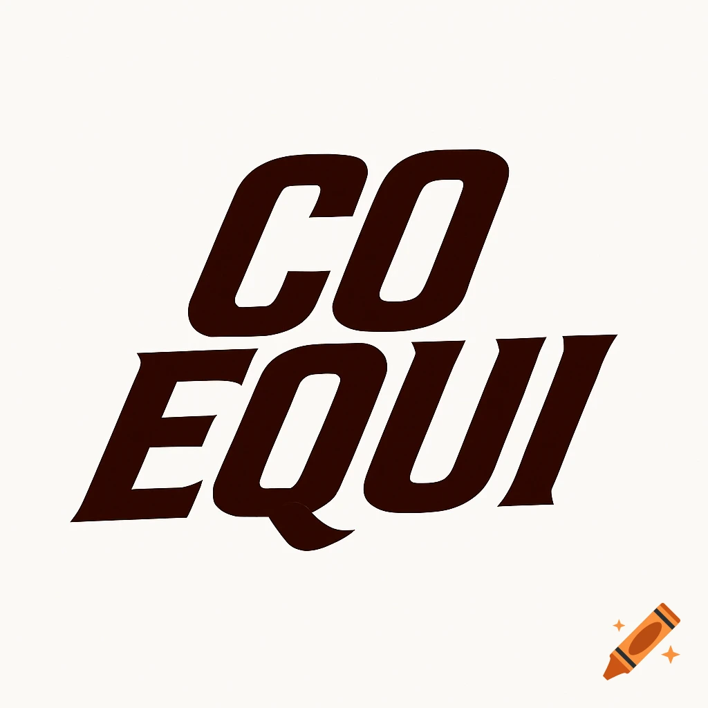 Stylized brown text 'CO EQUI' on a white background, forming a logo.