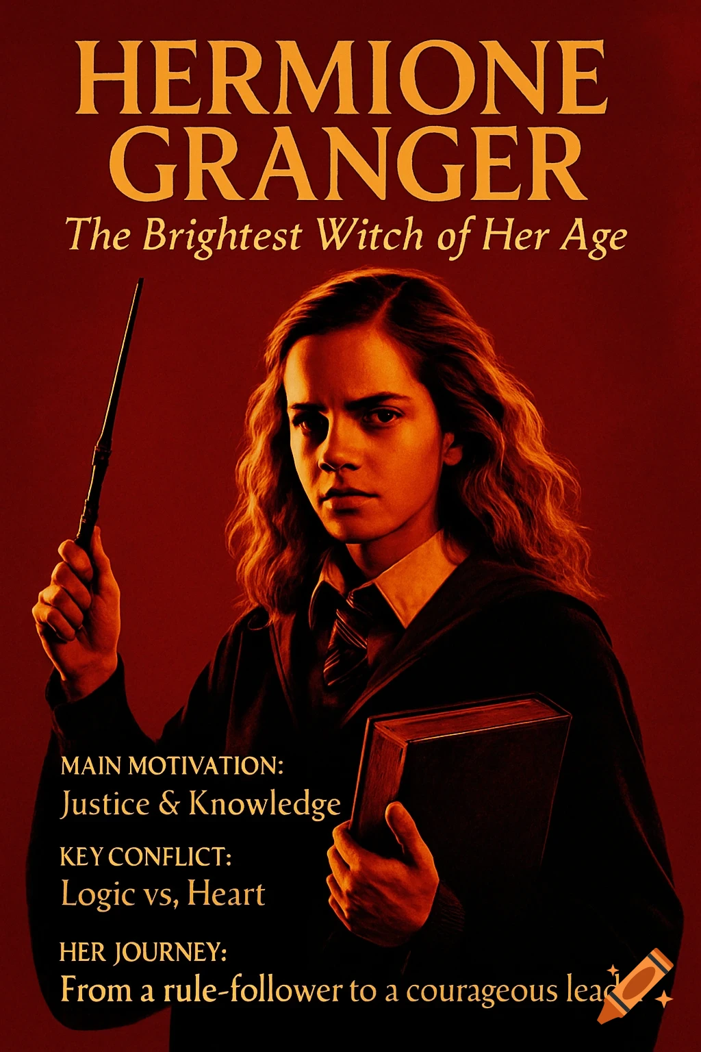 Hermione Granger Pregnant created on Craiyon, image size:1024x1536